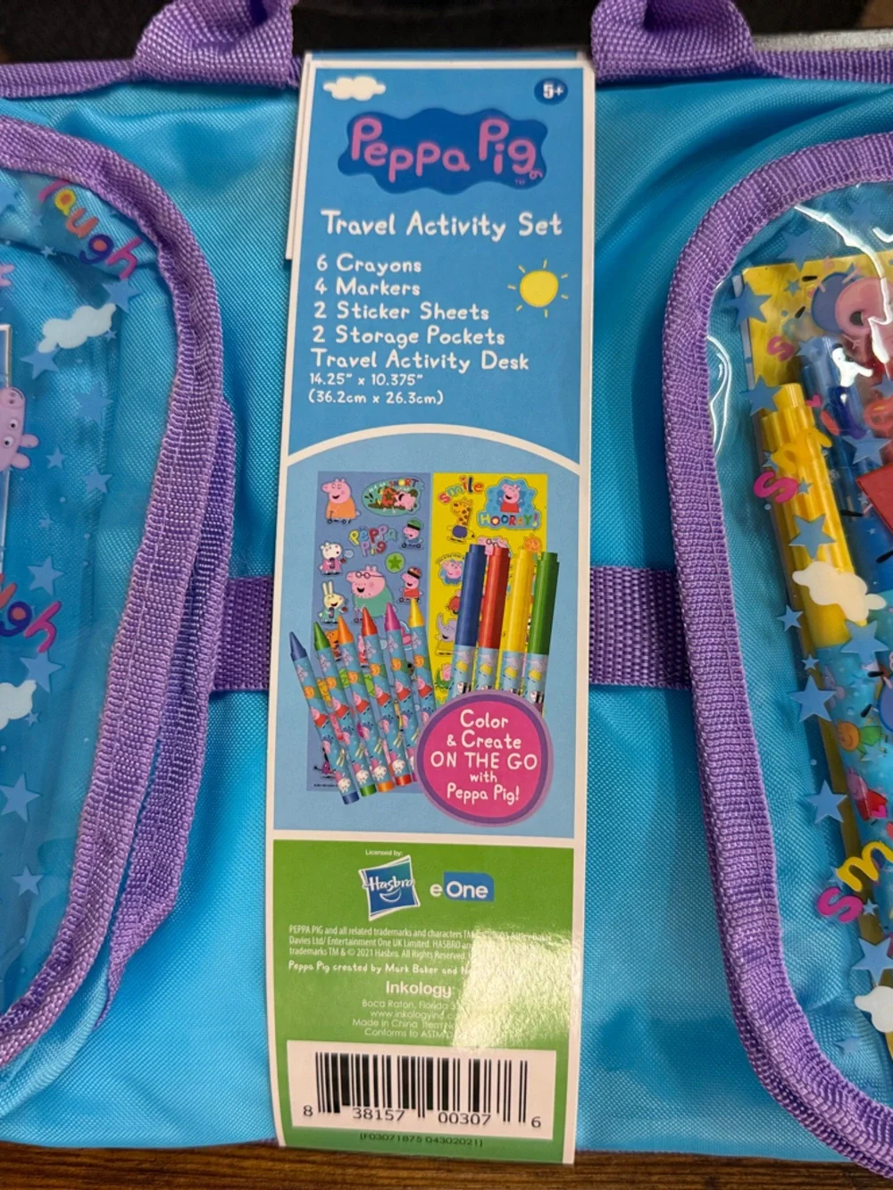 Peppa Pig Travel Activity Case - Pink & Purple Trim